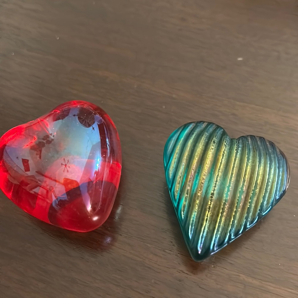Robert Held Two Glass Hearts